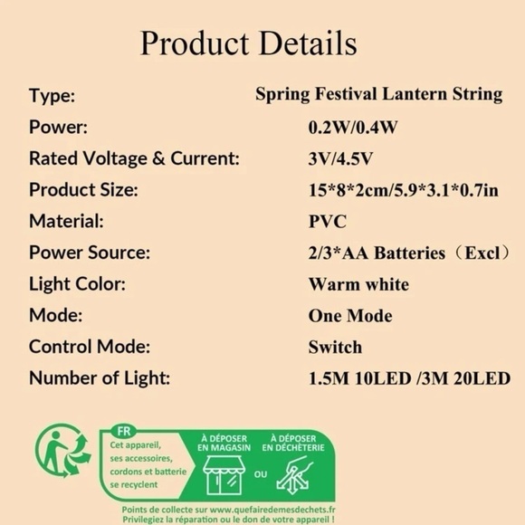 𝅺New spring lantern string lights​​​ - Picture 3 of 3